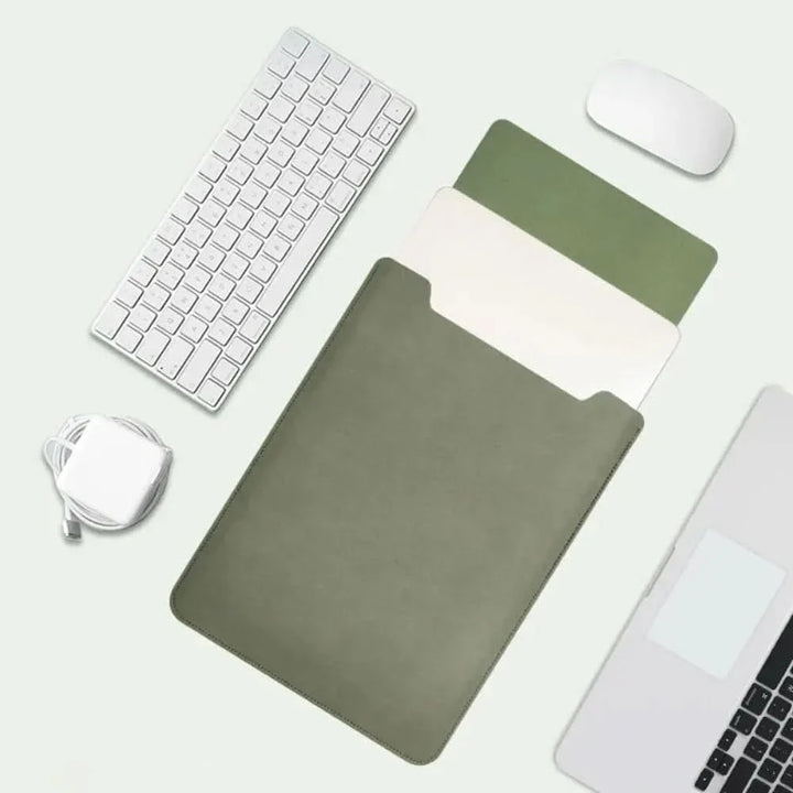 BowLift | Ultra-Slim PU Leather Laptop Sleeve (13–15 inch) – Water-Resistant & Multifunctional