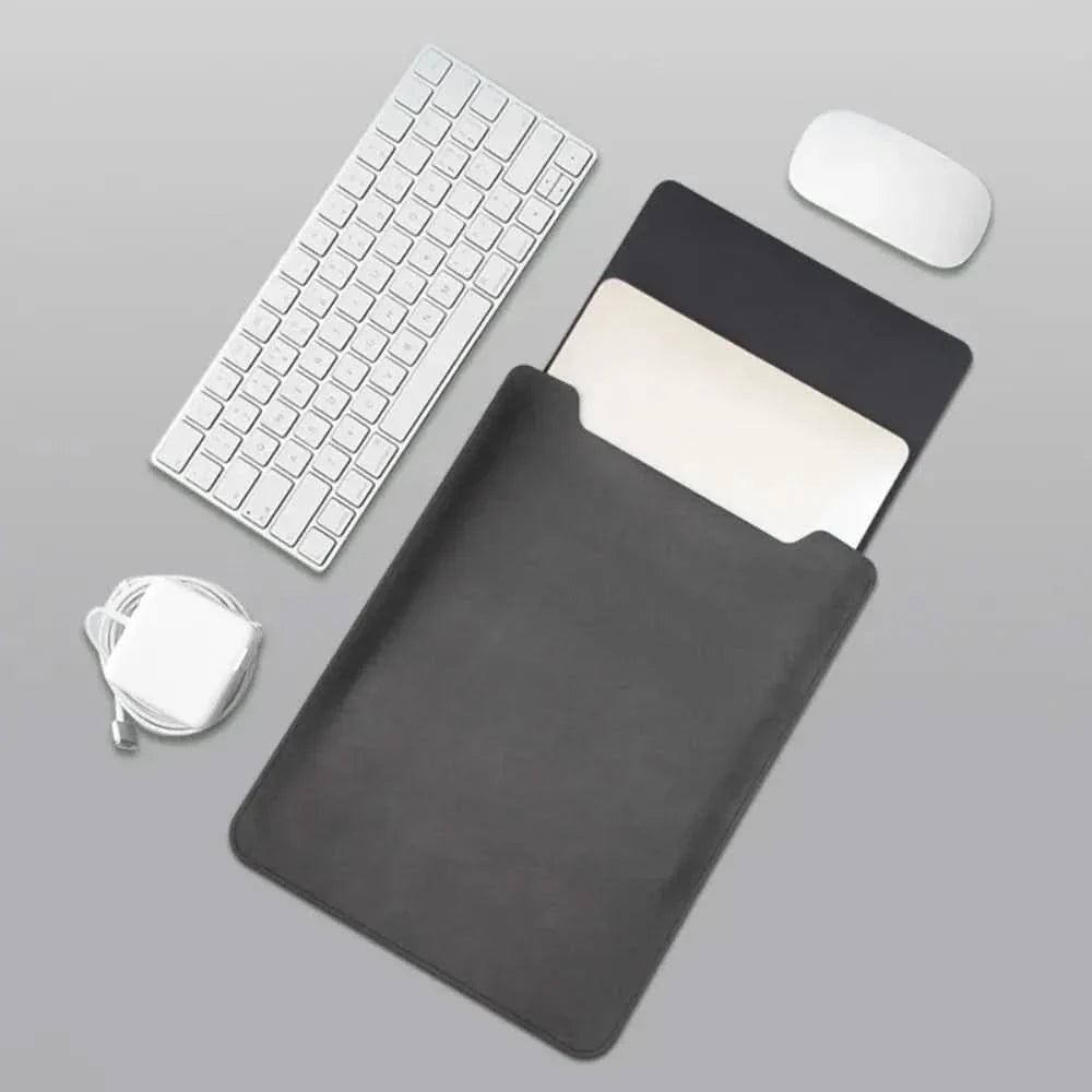 BowLift | Ultra-Slim PU Leather Laptop Sleeve (13–15 inch) – Water-Resistant & Multifunctional