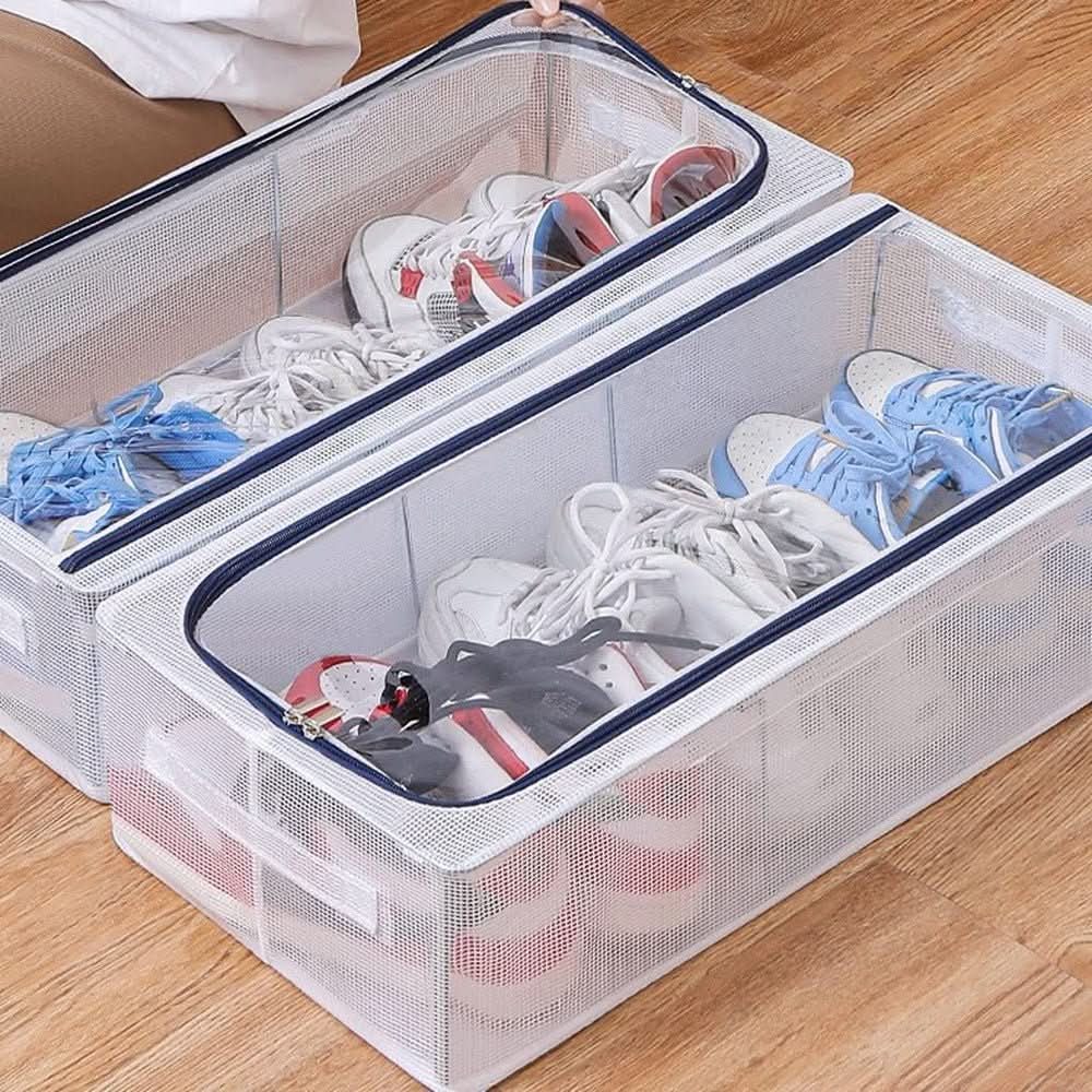 BowLift | Stackable shoe box with window, ventilation & waterproof protection