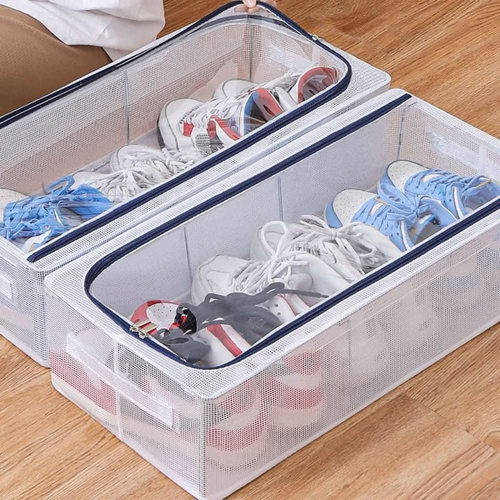 BowLift | Stackable shoe box with window, ventilation & waterproof protection