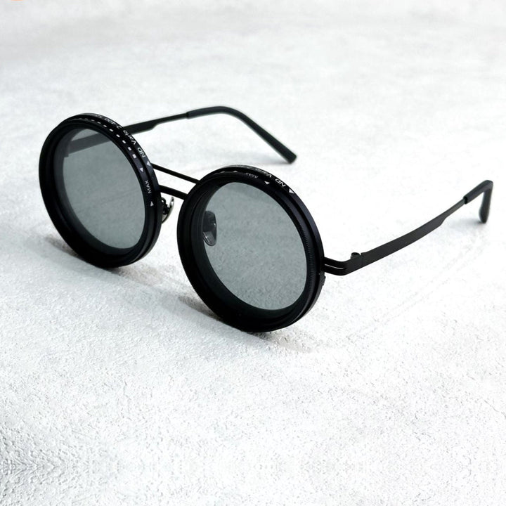 BowLift | Unisex Round Polarised Sunglasses – Adjustable Light Reduction – Premium Metal Frame