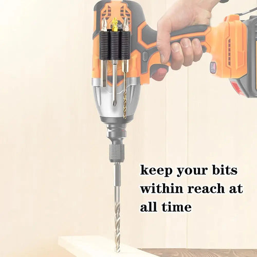 BowLift | Universal self-adhesive drill holder – secure bit storage with strong hold