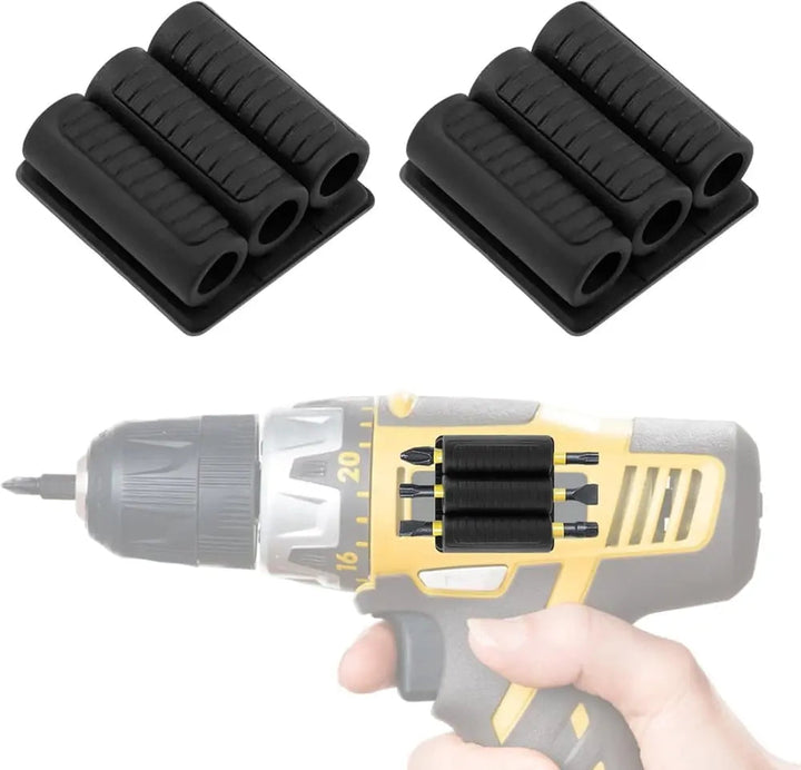 BowLift | Universal self-adhesive drill holder – secure bit storage with strong hold