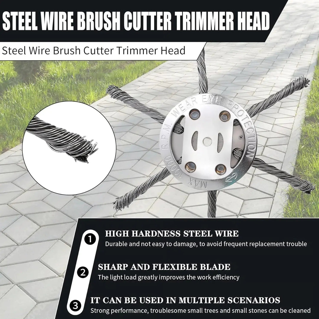 BowLift | Remove weeds like a pro – with the 6-inch steel brush head