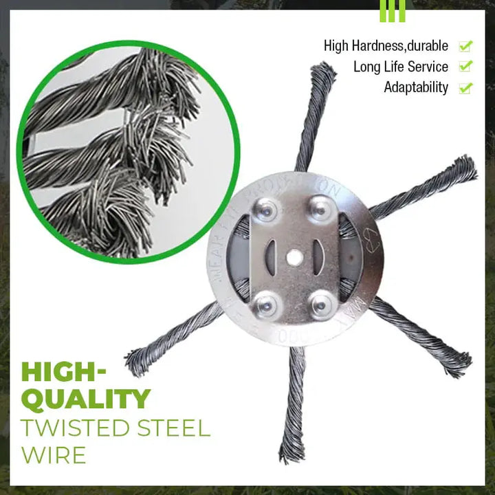 BowLift | Remove weeds like a pro – with the 6-inch steel brush head