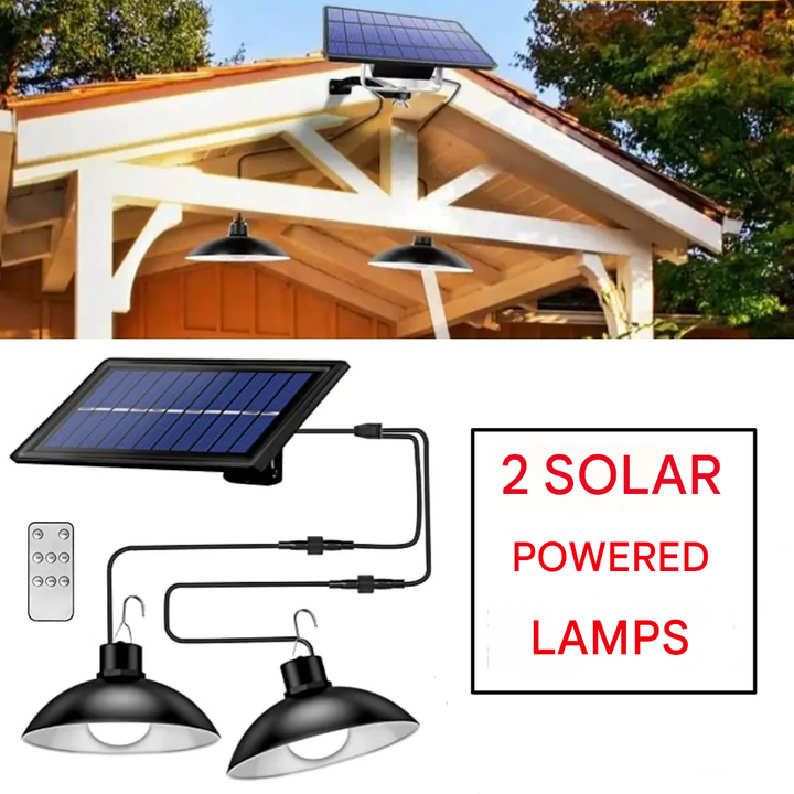 SolarDuo LED Lamp Set on Solar Energy with Remote Control | Bowlift