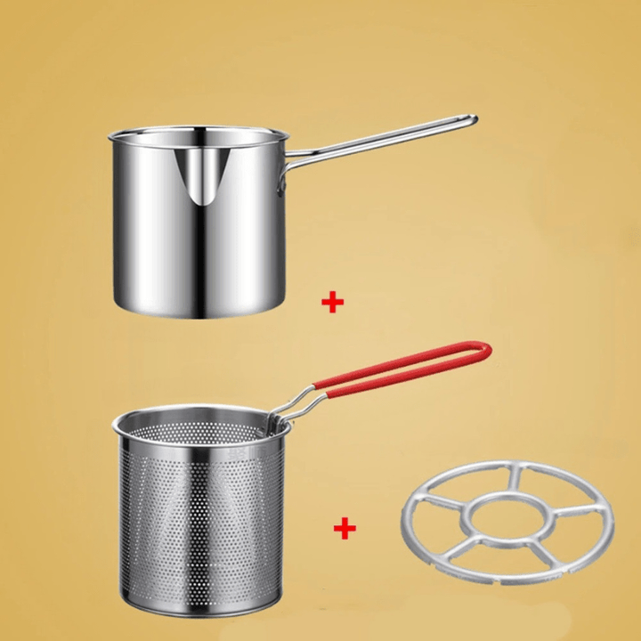 BowLift | Stainless steel deep fryer with anti-scald handle & oil-saving design