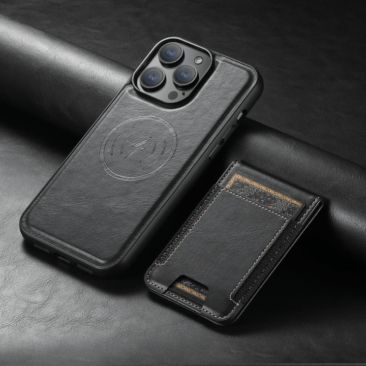 BowLift | Elegant leather case with magnetic stand & card holder