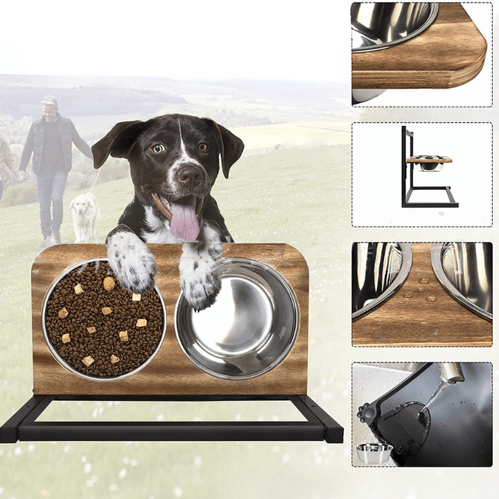 BowLift | Ergonomic Feeding Station made of Stainless Steel for Large & Medium Dogs
