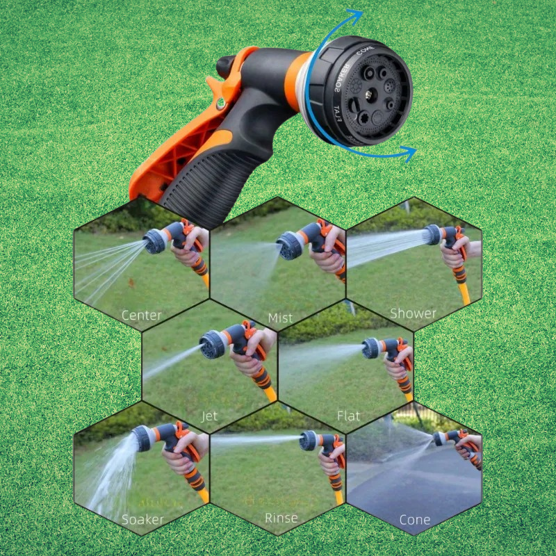 BowLift | FlowSpray Garden Nozzle – 8-fold adjustable & comfortable for every task
