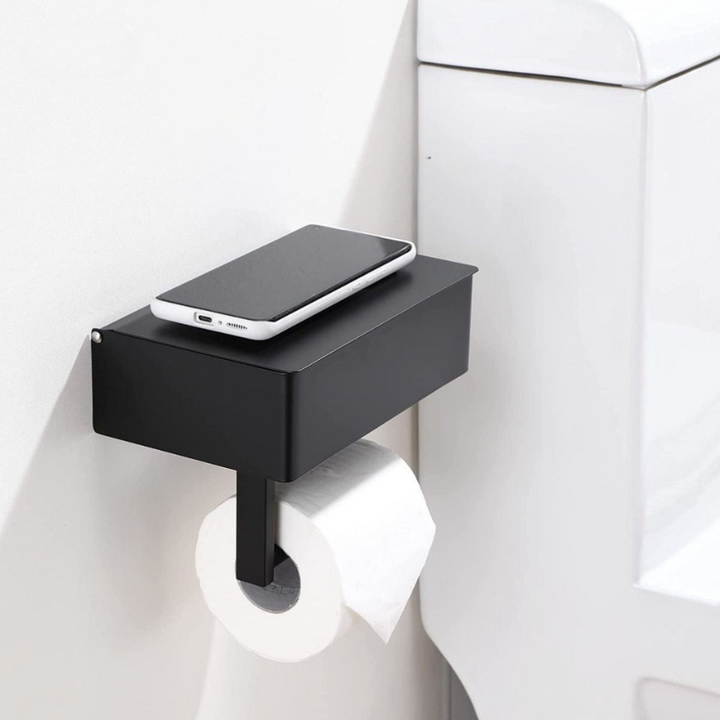BowLift | Multifunctional Toilet Paper Holder Aristo – Luxury Stainless Steel Design with Storage Compartment