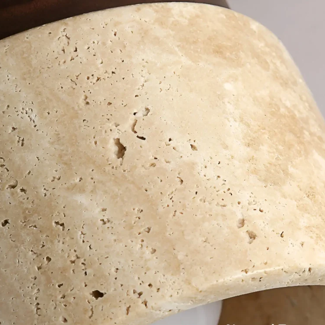 Wabi Sabi Yellow Marble Japanese Ceiling Lamp - TranquilStone | Bowlift
