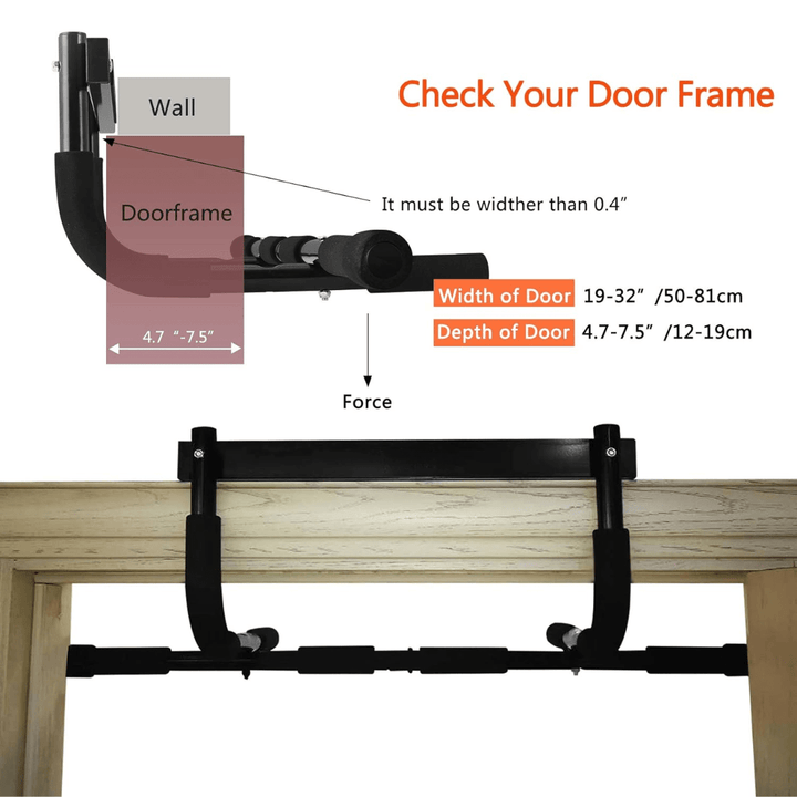 BowLift | up bar - steel pull-up bar for door frames with 200 kg load capacity