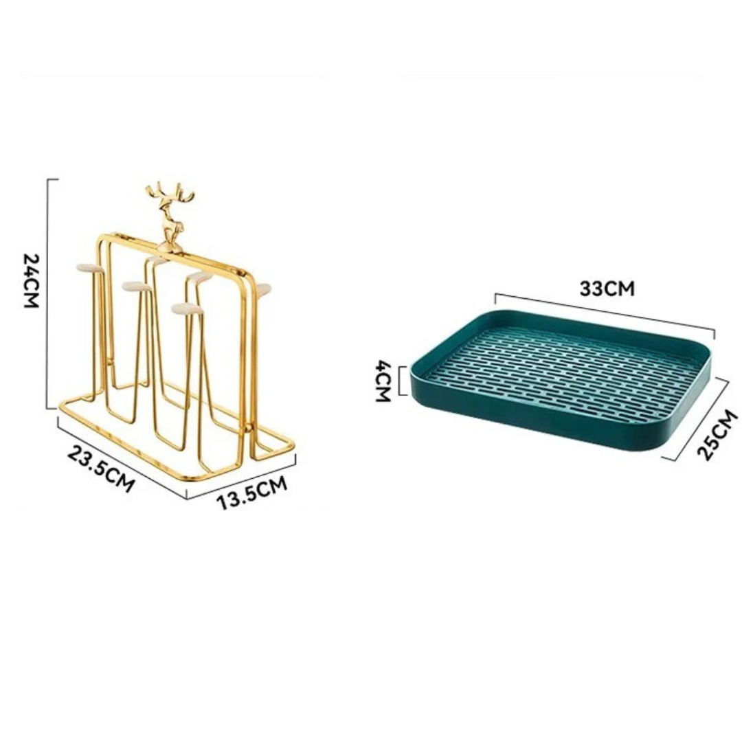BowLift | Glacio Glass Cup Holder - Glass Party Holder with Reindeer Design for Luxurious Whisky Experience