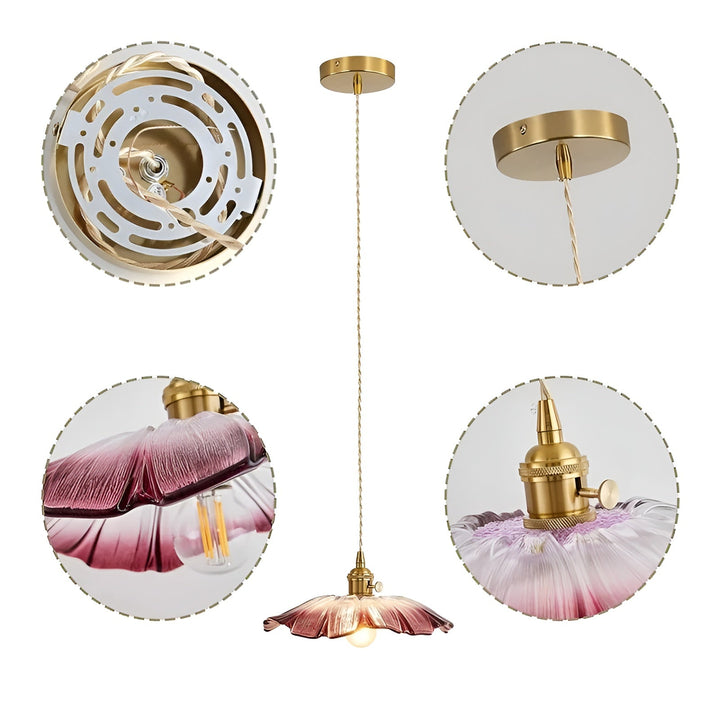 Hanging lamp with floral motif – Warm light & stylish design | For your home | Bowlift