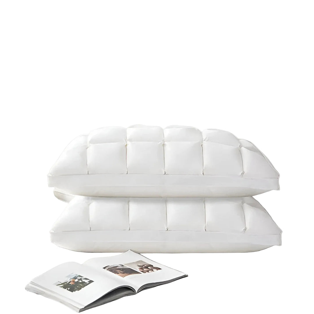 Down pillows with goose down – Luxurious, soft, and hypoallergenic | 100% cotton with optimal neck support | Bowlift
