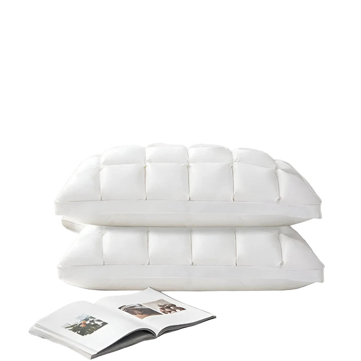 Down pillows with goose down – Luxurious, soft, and hypoallergenic | 100% cotton with optimal neck support | Bowlift