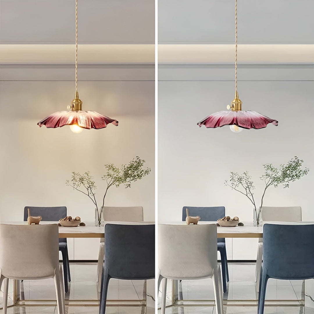 Hanging lamp with floral motif – Warm light & stylish design | For your home | Bowlift