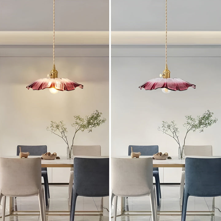 Hanging lamp with floral motif – Warm light & stylish design | For your home | Bowlift