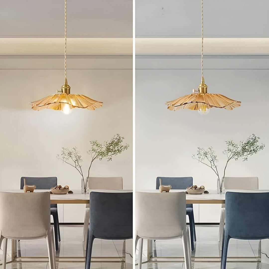 Hanging lamp with floral motif – Warm light & stylish design | For your home | Bowlift
