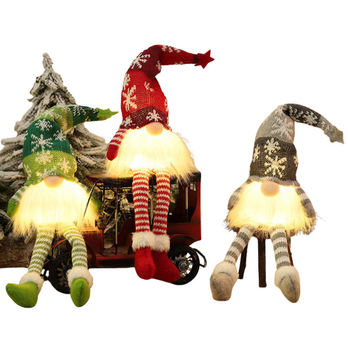 BowLift | Christmas Elf with LED Light | Handmade Decoration Figure | Nordic Design