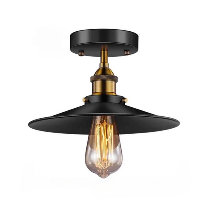 Vintage ceiling lamp in industrial style, retro ceiling light with Edison bulb, LED compatible | Bowlift