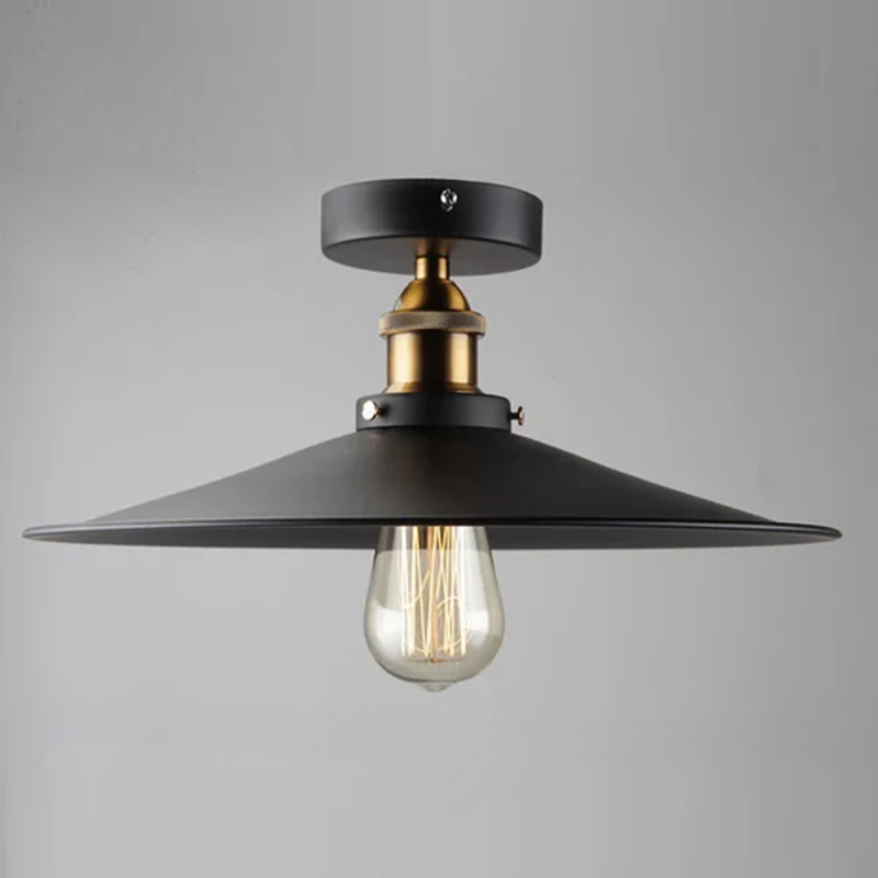 Vintage ceiling lamp in industrial style, retro ceiling light with Edison bulb, LED compatible | Bowlift