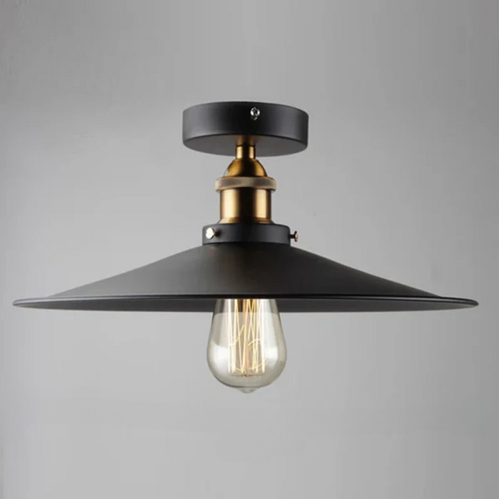 Vintage ceiling lamp in industrial style, retro ceiling light with Edison bulb, LED compatible | Bowlift