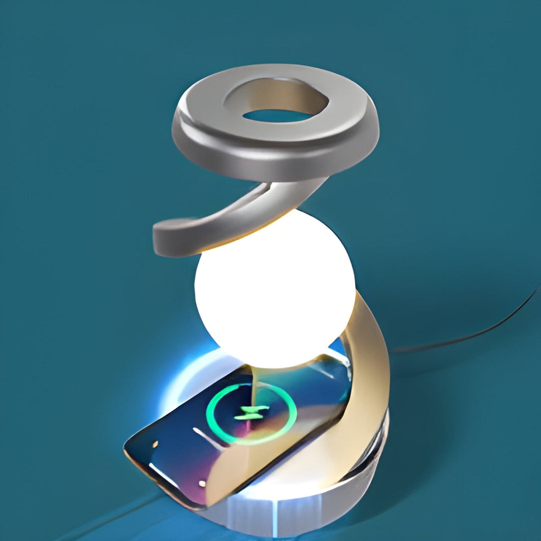 OrbitGlow Lamp - Stylish Lighting with Wireless Charging | Bowlift