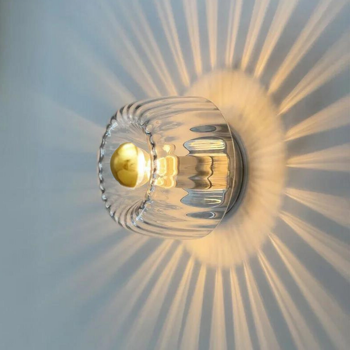 Scandinavian Bauhaus Wall Light made of Glass, Modern LED Wall Lamp for Hallway & Living Room | Bowlift