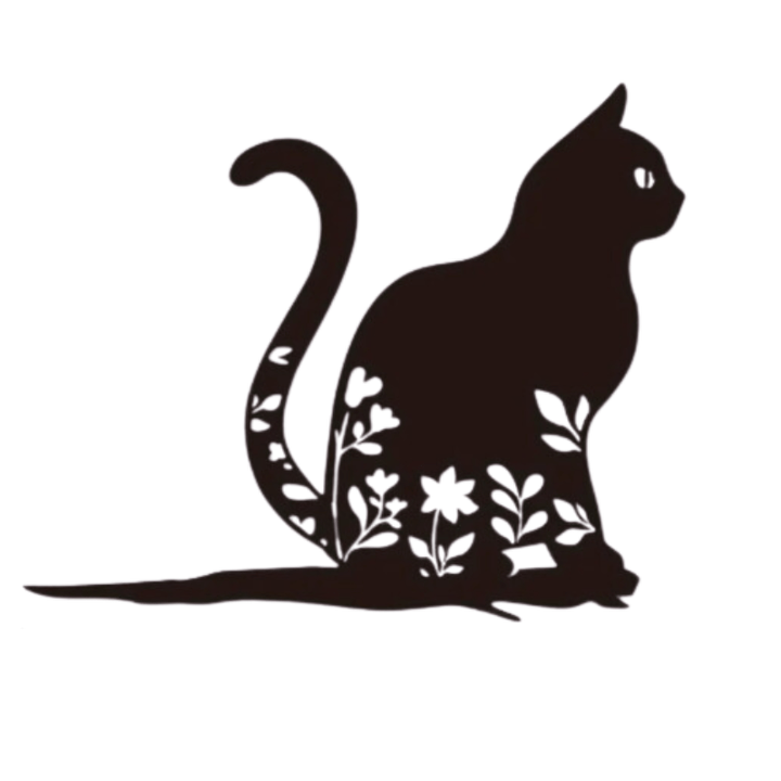 BowLift | Metal cat silhouette for garden and patio decoration