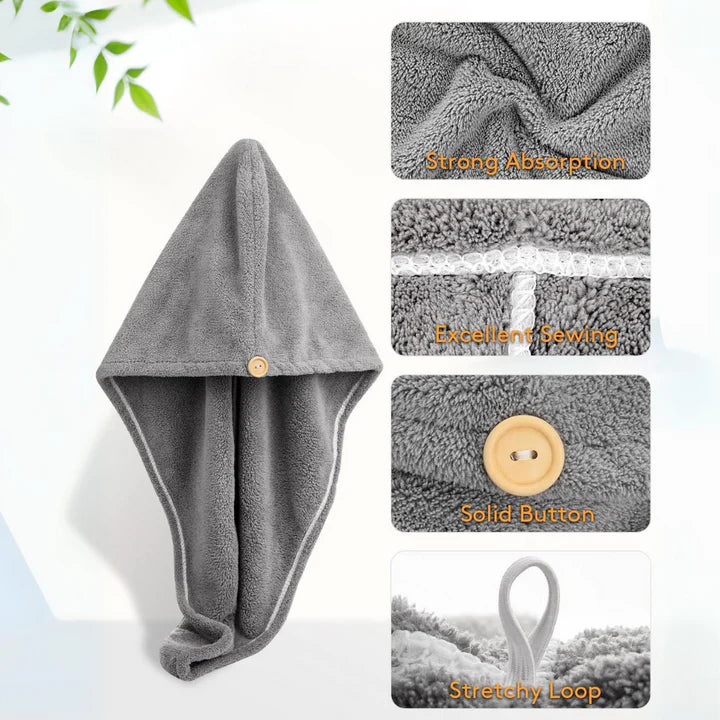 BowLift | Microfiber Hair Towel Set | 3 Pack for Quick Drying