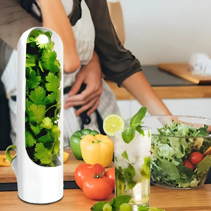 BowLift | Airtight herb container for longer freshness & space-saving storage