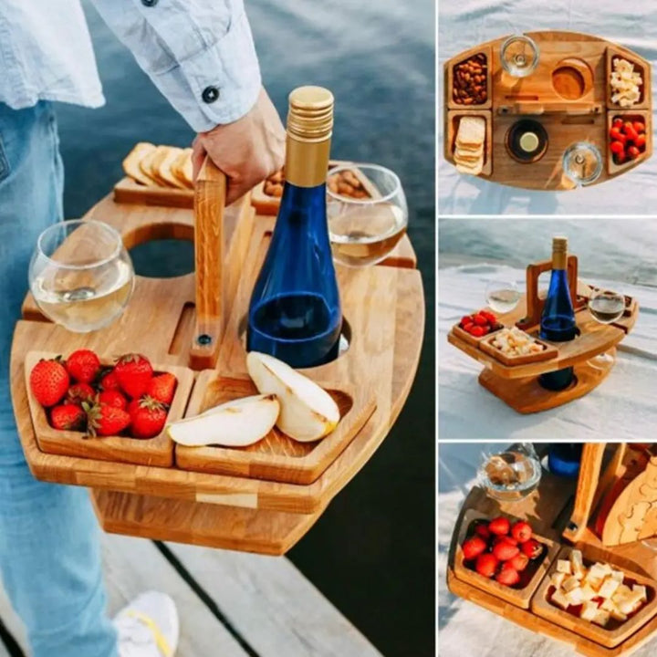 BowLift | Eindhoven Foldable Wooden Portable Wine Table