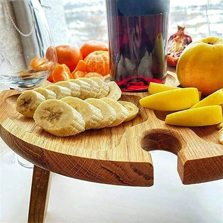 CheeseBoard Delights – Stylish Wooden Picnic Accessory Bowlift
