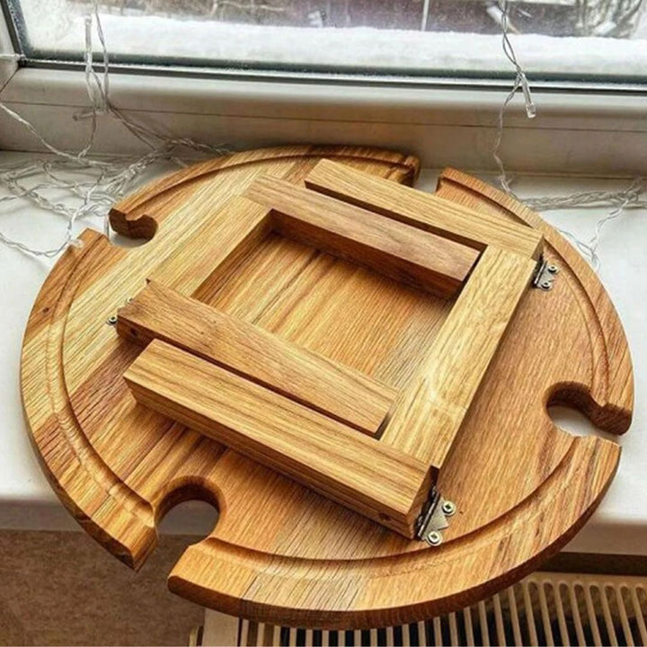 CheeseBoard Delights – Stylish Wooden Picnic Accessory Bowlift