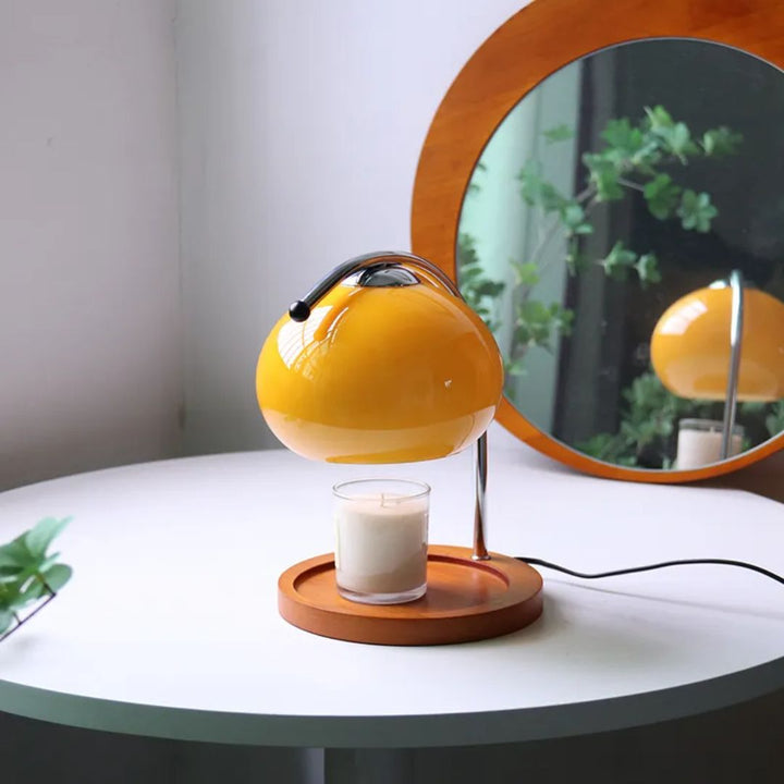 Alyssa Retro Table Lamp - Elegant Glass Lighting Bowlift