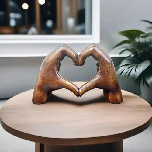 BowLift | LoveSculpt Handcrafted Wooden Heart Decoration – Symbol of Love & Connection for Home Decor