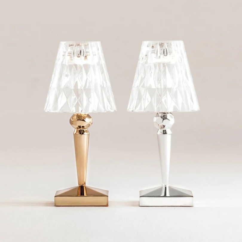 CrystalLuxe Table Lamp - Elegant Crystal Table Lighting Bowlift