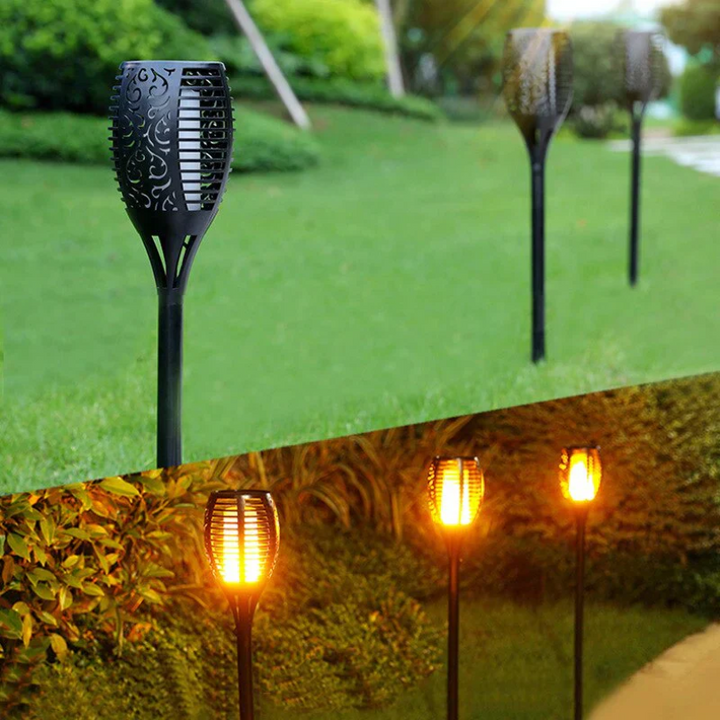 Garden Torches LED Lighting - SolarFlame | Bowlift
