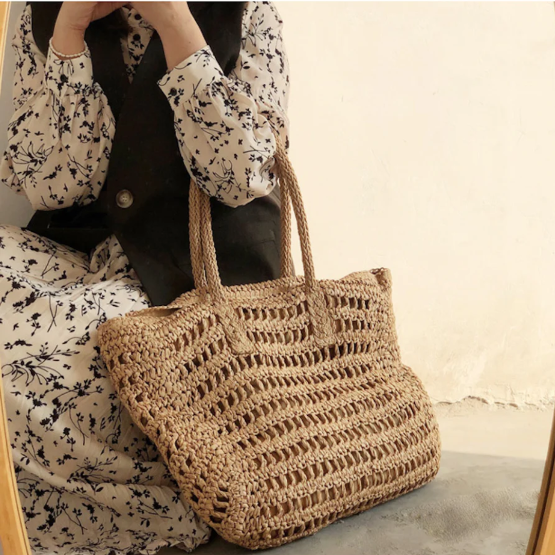 Stylish Woven Handbag for Women - BreezeTote | Bowlift