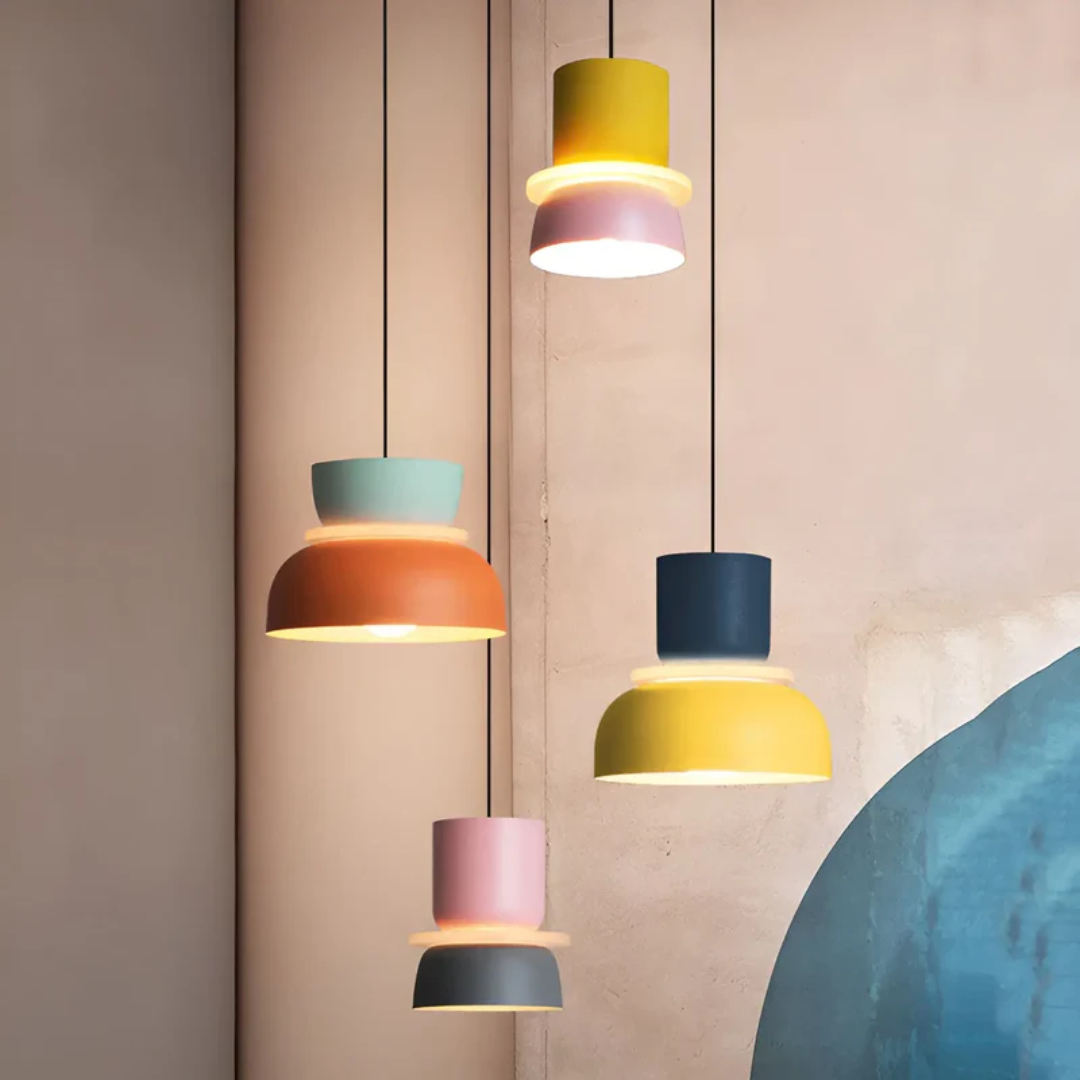 BowLift | Colorful and Trendy Macaron LED Pendant Lamp - VividGlow