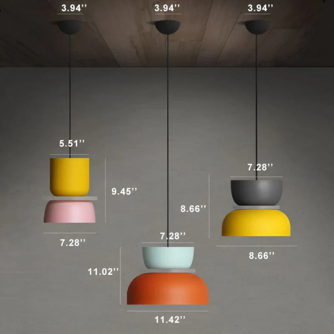 BowLift | Colorful and Trendy Macaron LED Pendant Lamp - VividGlow