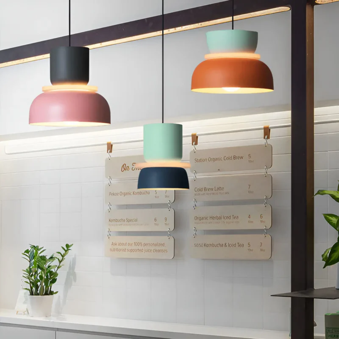 BowLift | Colorful and Trendy Macaron LED Pendant Lamp - VividGlow