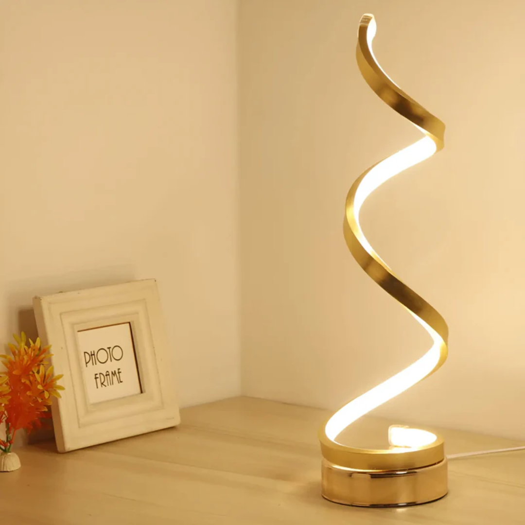 BowLift | Dimmable Modern Spiral Table Lamp - LumaSpiral