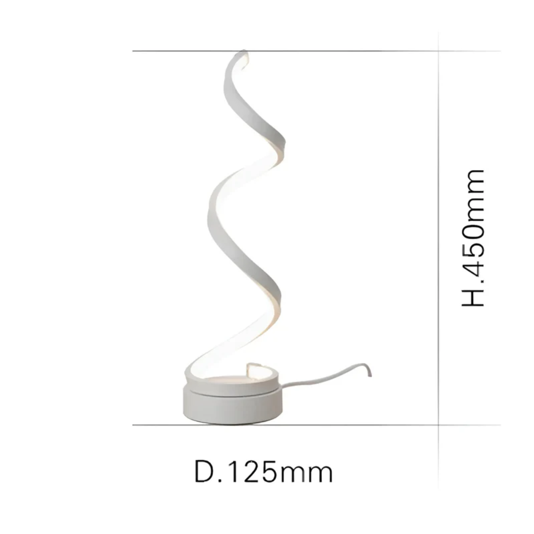 BowLift | Dimmable Modern Spiral Table Lamp - LumaSpiral