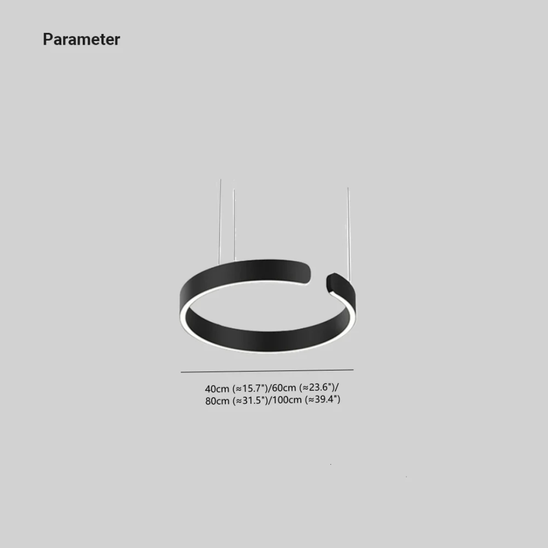 BowLift | Modern Circle LED Pendant Light - HaloRing