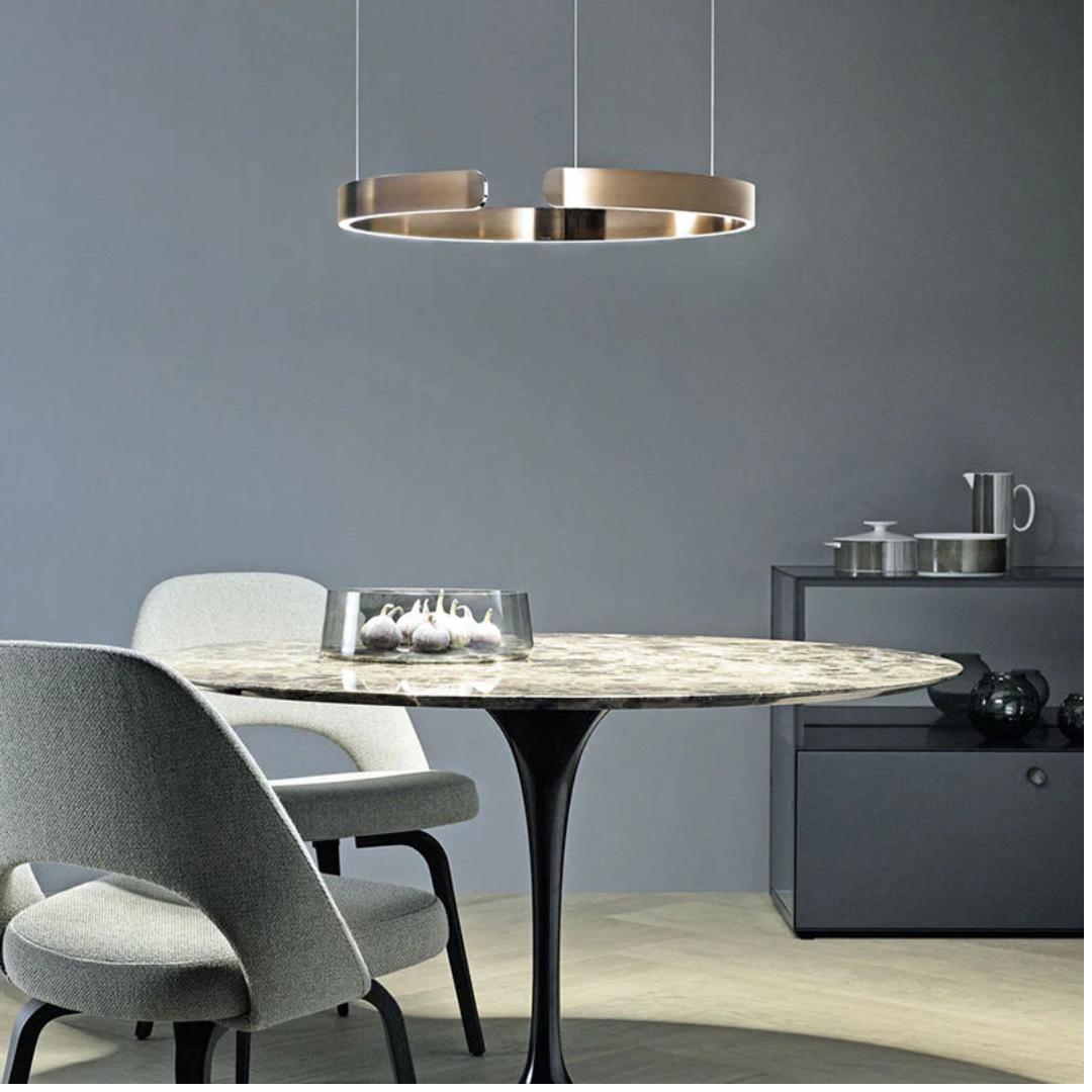 BowLift | Modern Circle LED Pendant Light - HaloRing