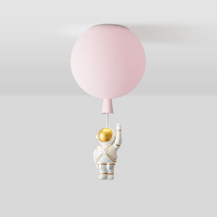 BowLift | Trendy Moon/Astronaut Kids Room LED Ceiling Lamp - CosmoGlow