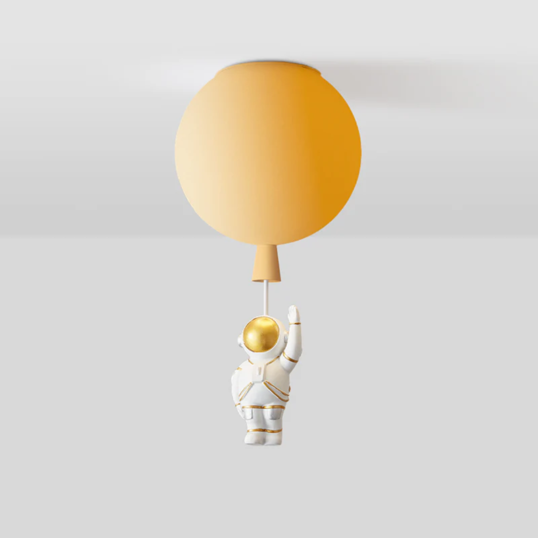 BowLift | Trendy Moon/Astronaut Kids Room LED Ceiling Lamp - CosmoGlow